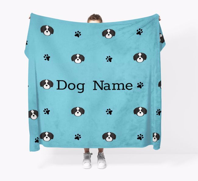 'Paw Pattern' - Personalised {breedFullName} Blanket